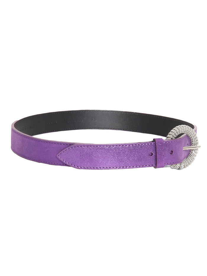 Midnight Belt Purple Calf Leather