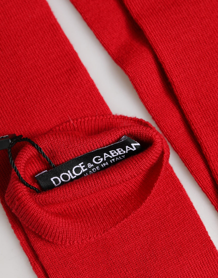 Dolce & Gabbana 100% wool gloves in red