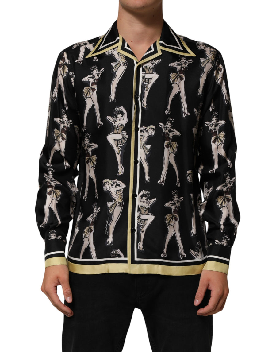 Dolce & Gabbana 100% Silk shirt in black