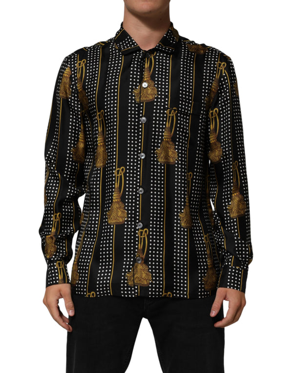 Dolce & Gabbana 100% Silk shirt in black