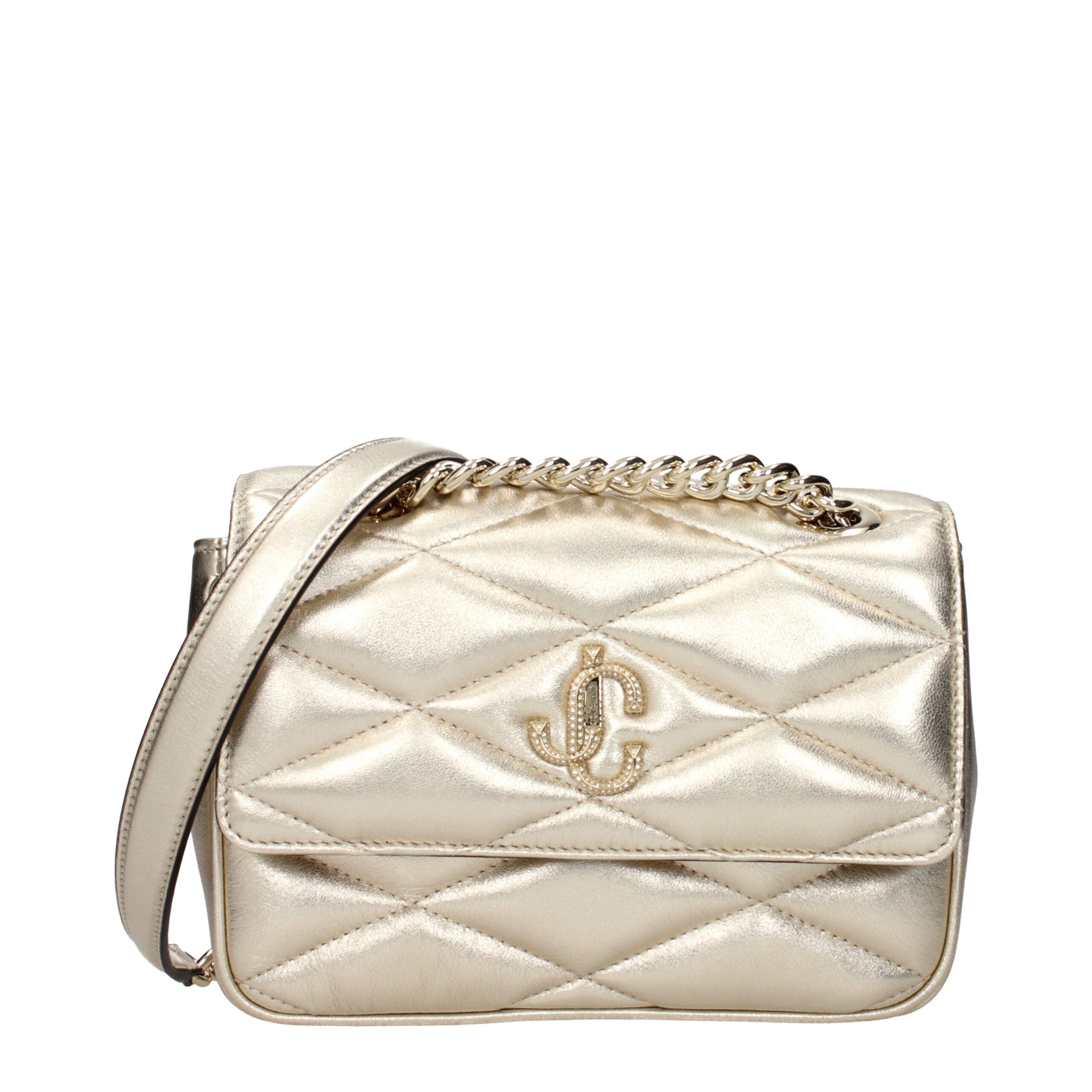 Gold Leather Shoulder Bag