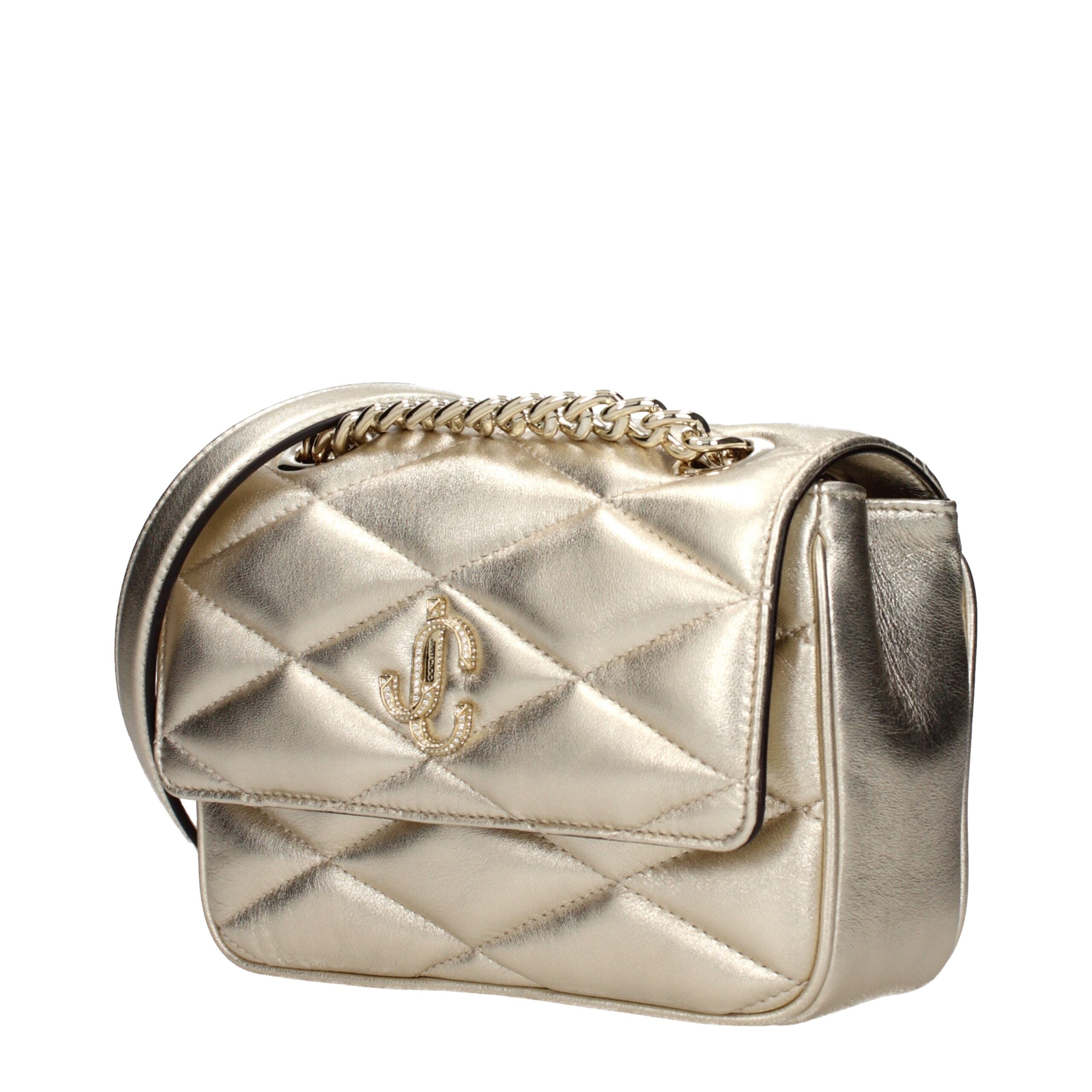 Gold Leather Shoulder Bag