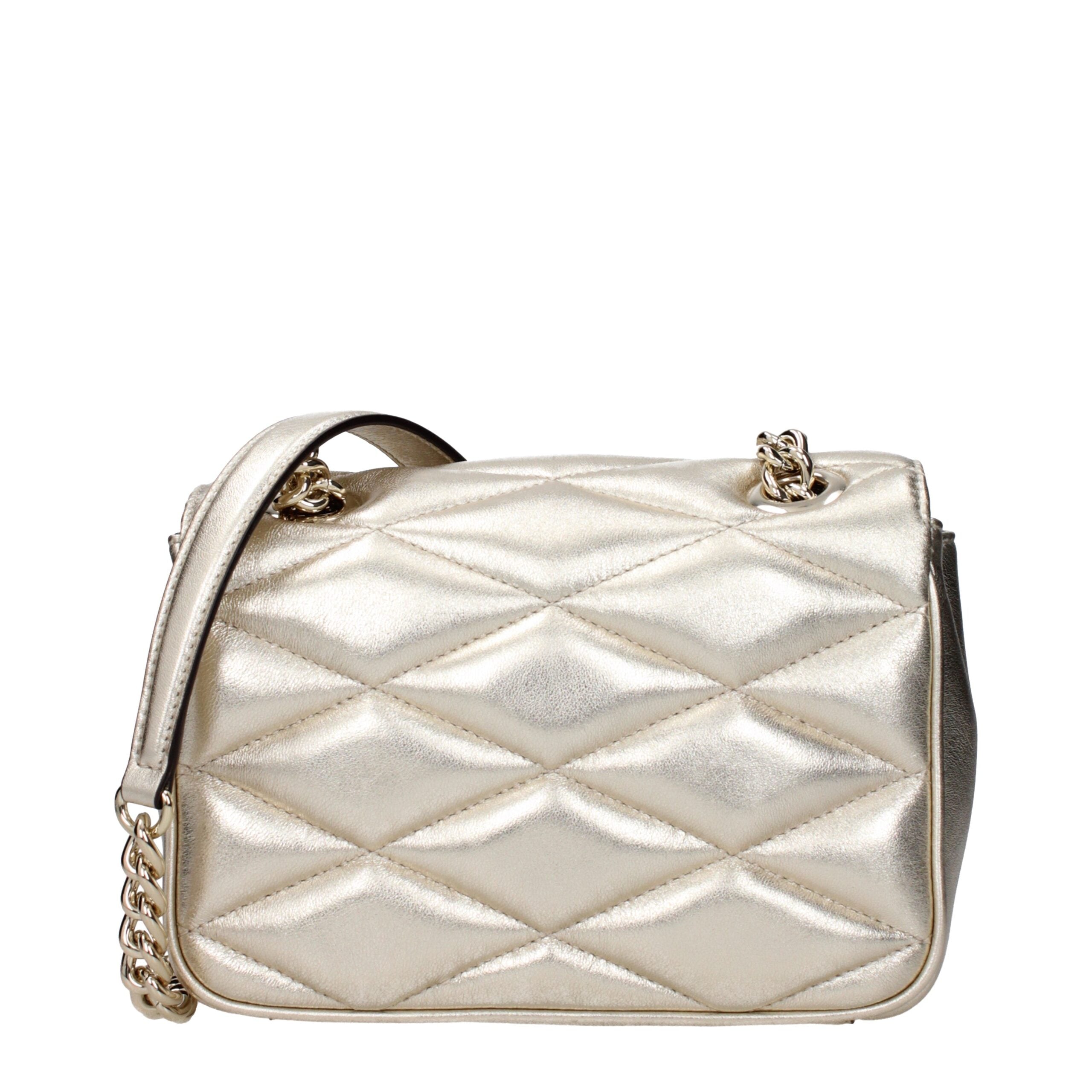 Gold Leather Shoulder Bag