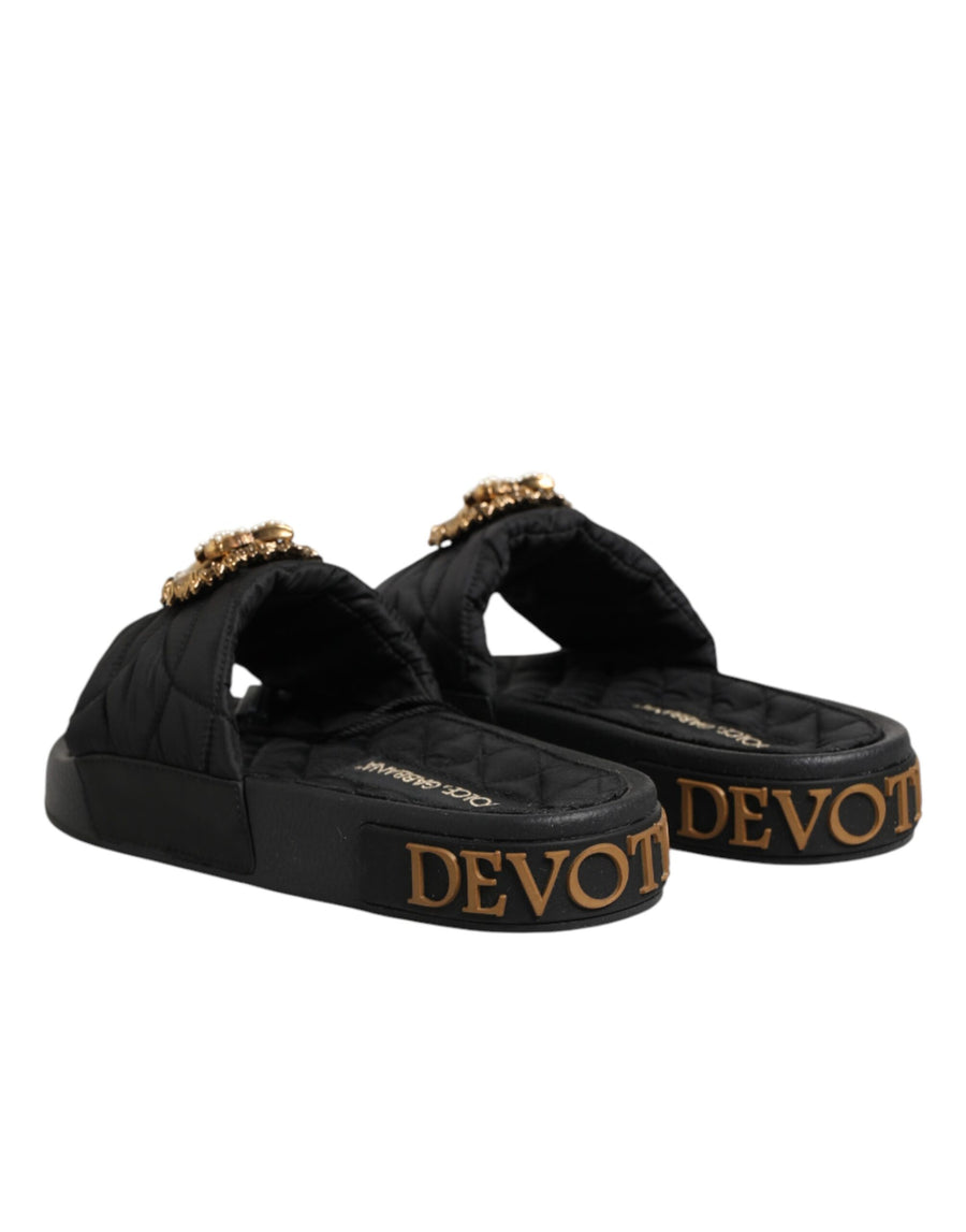 Dolce & Gabbana 90% Nylon slipper in black