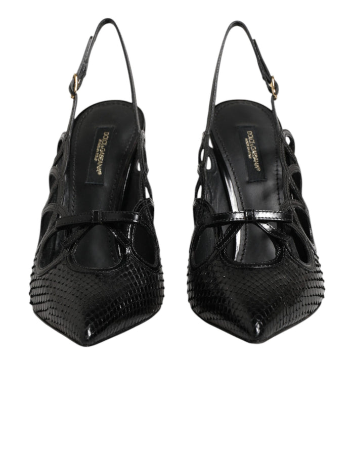 Dolce & Gabbana 79% Moluro Python heel in black