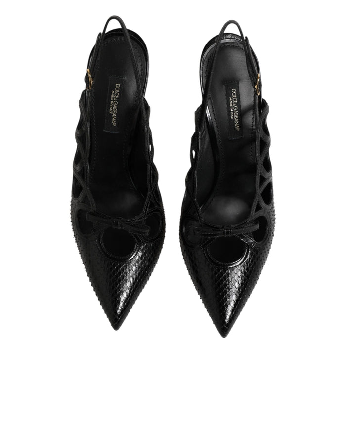 Dolce & Gabbana 79% Moluro Python heel in black — view 2