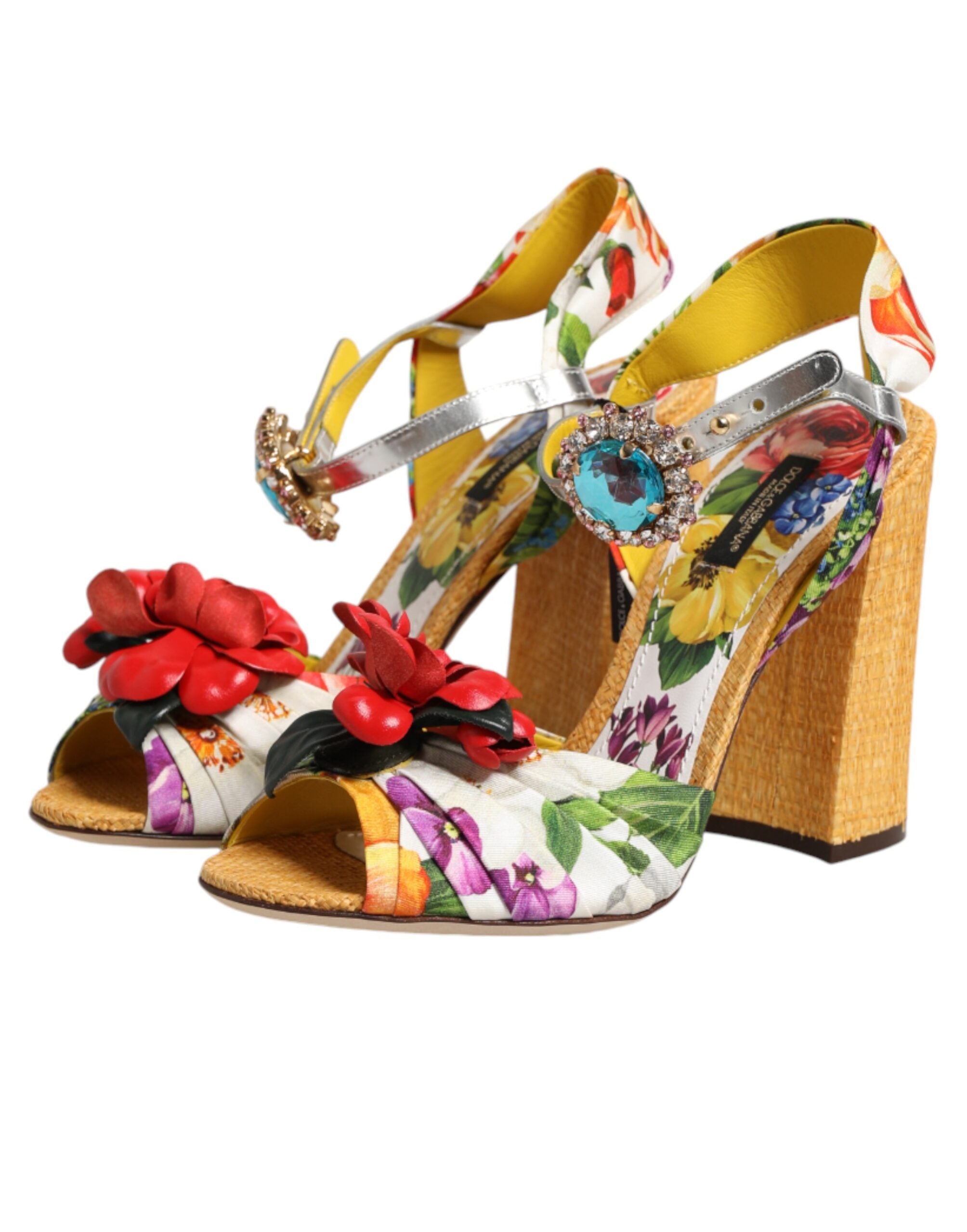 Dolce & Gabbana 70% Silk sandal in multicolor — view 3