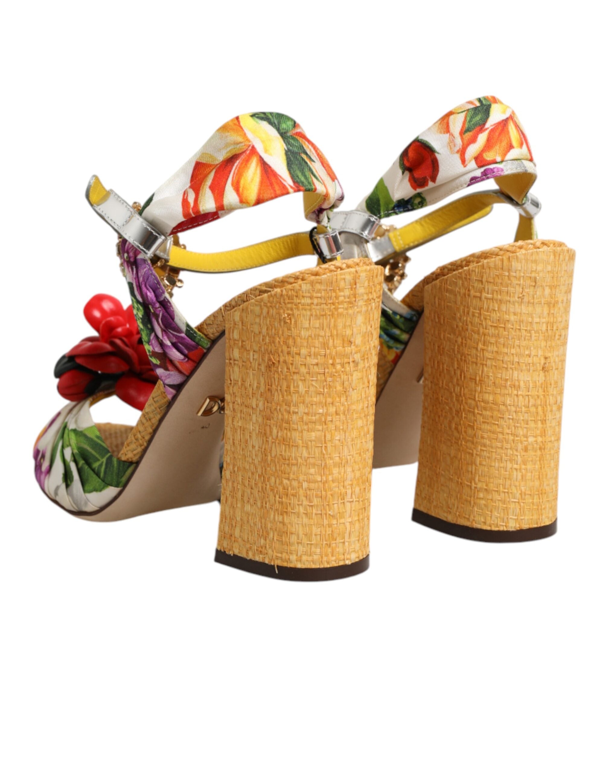 Dolce & Gabbana 70% Silk sandal in multicolor — view 4