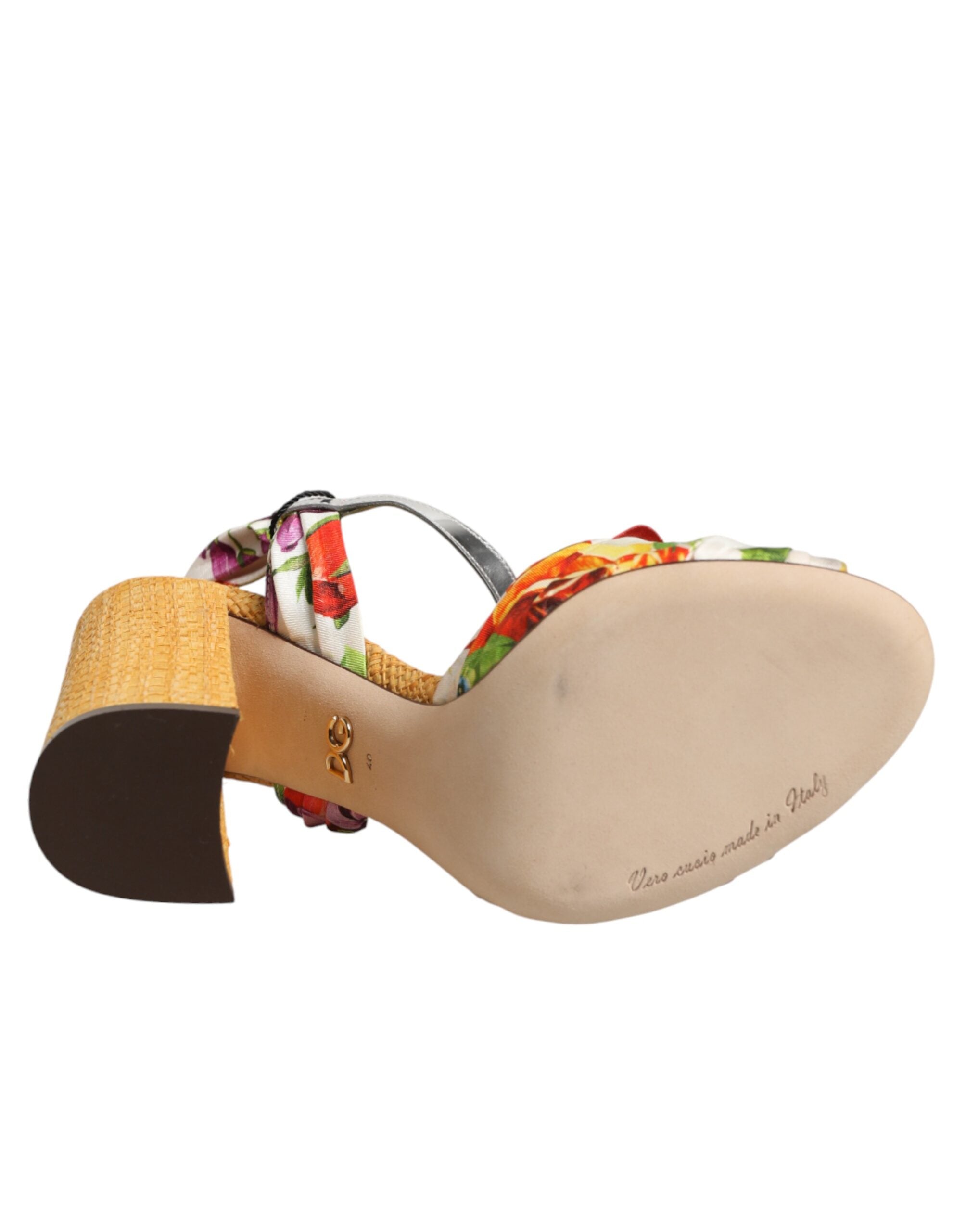 Dolce & Gabbana 70% Silk sandal in multicolor — view 8