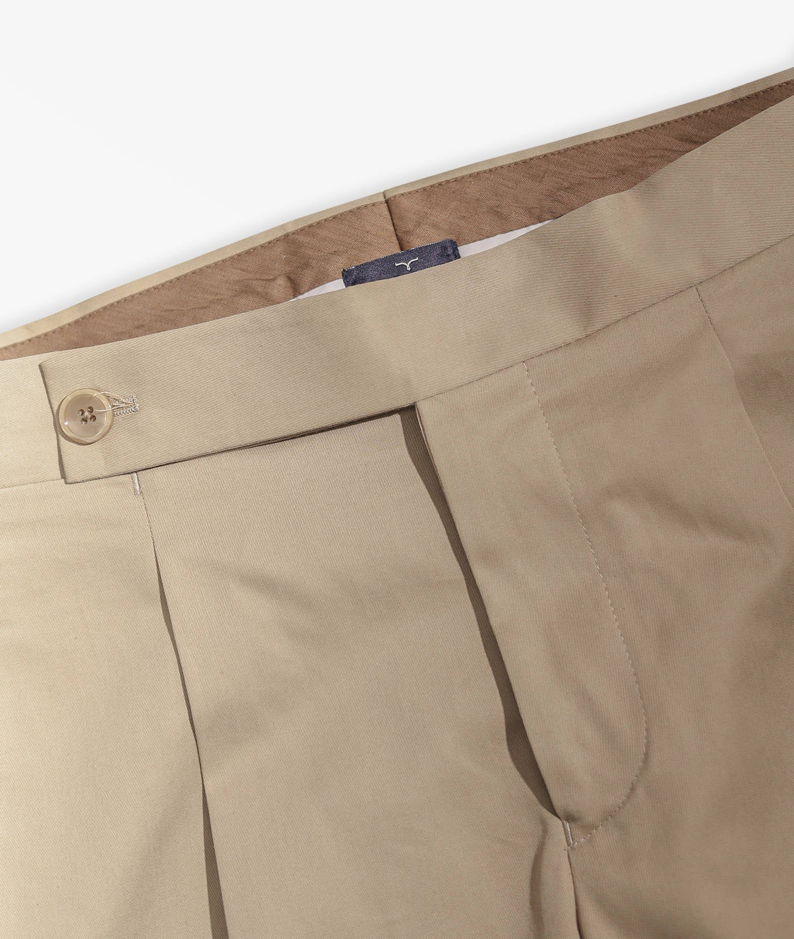 Cotton Trousers San Juan Beige 1 Pince