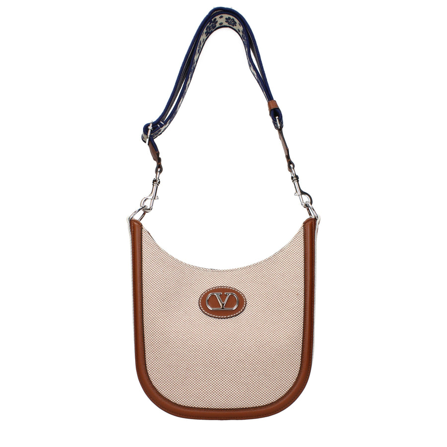Valentino Garavani Canvas crossbody bag in beige