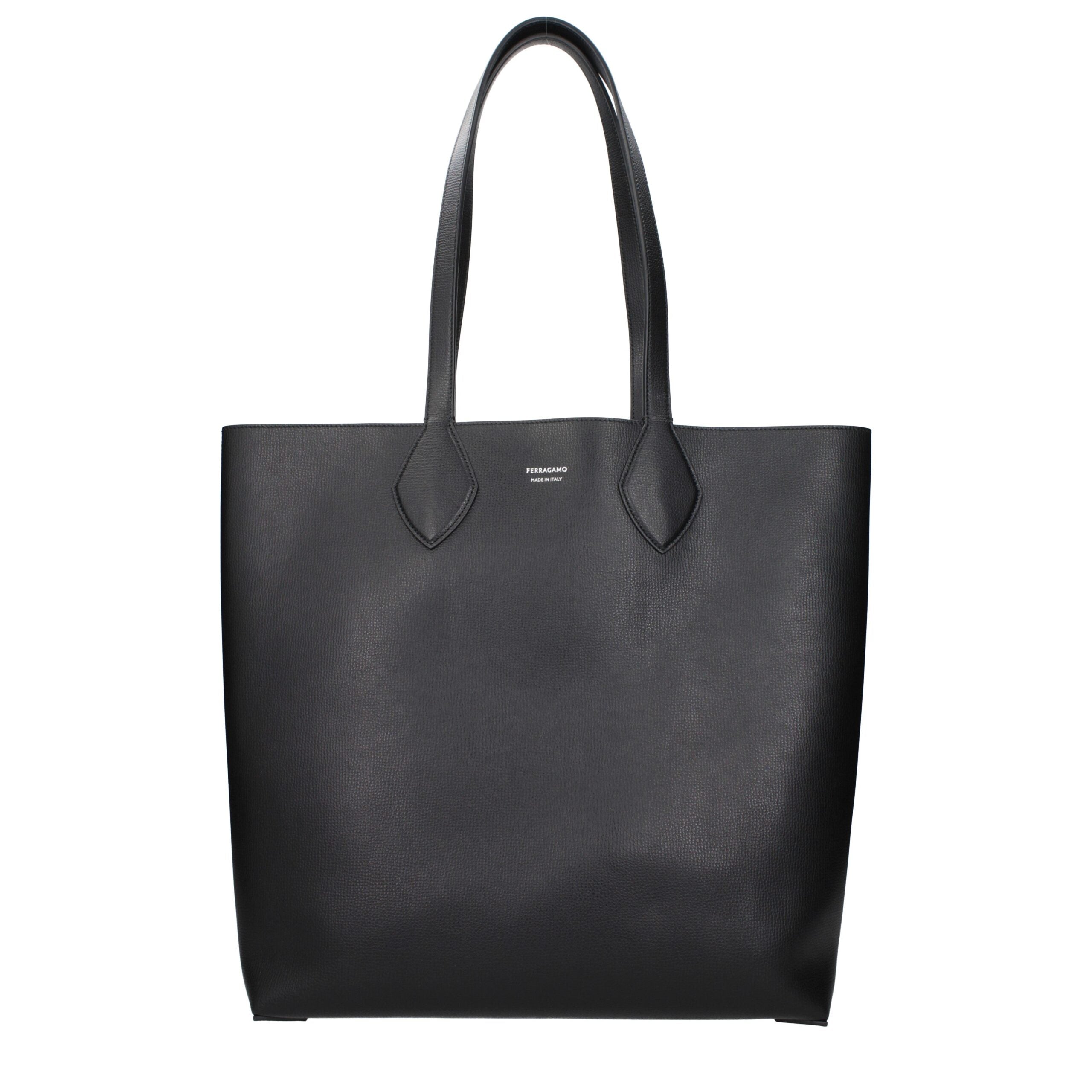 Ferragamo Leather shoulder bag in black