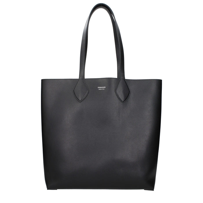 Ferragamo Leather shoulder bag in black