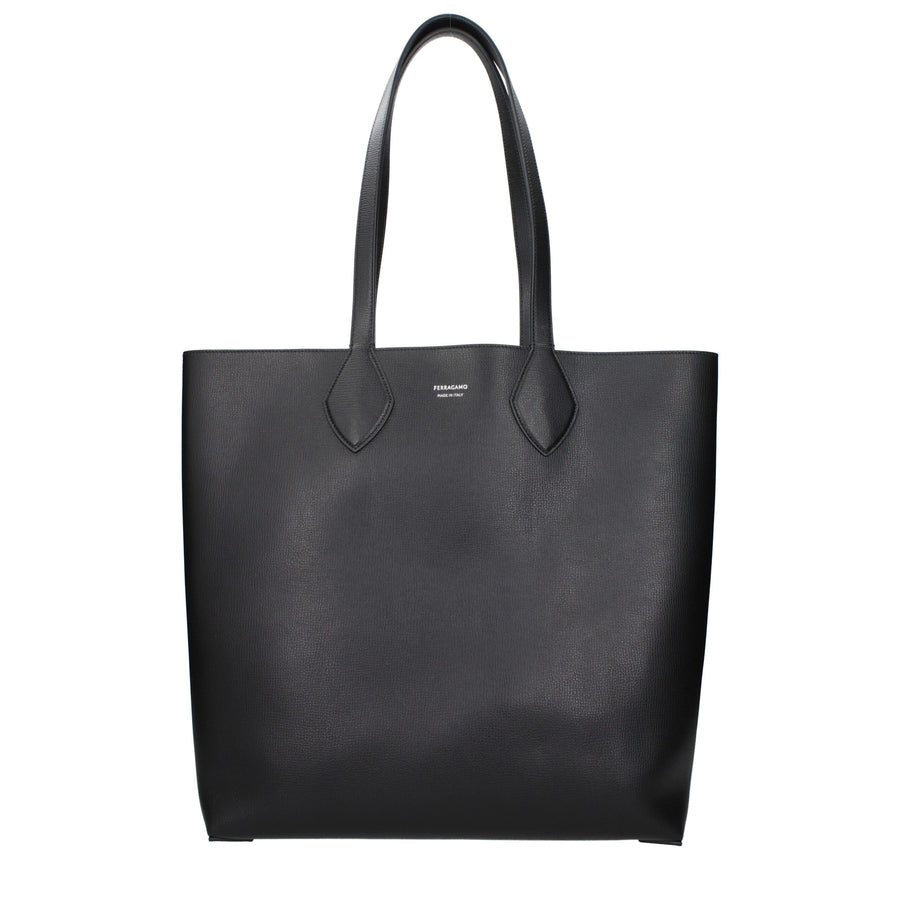 Ferragamo Leather shoulder bag in black