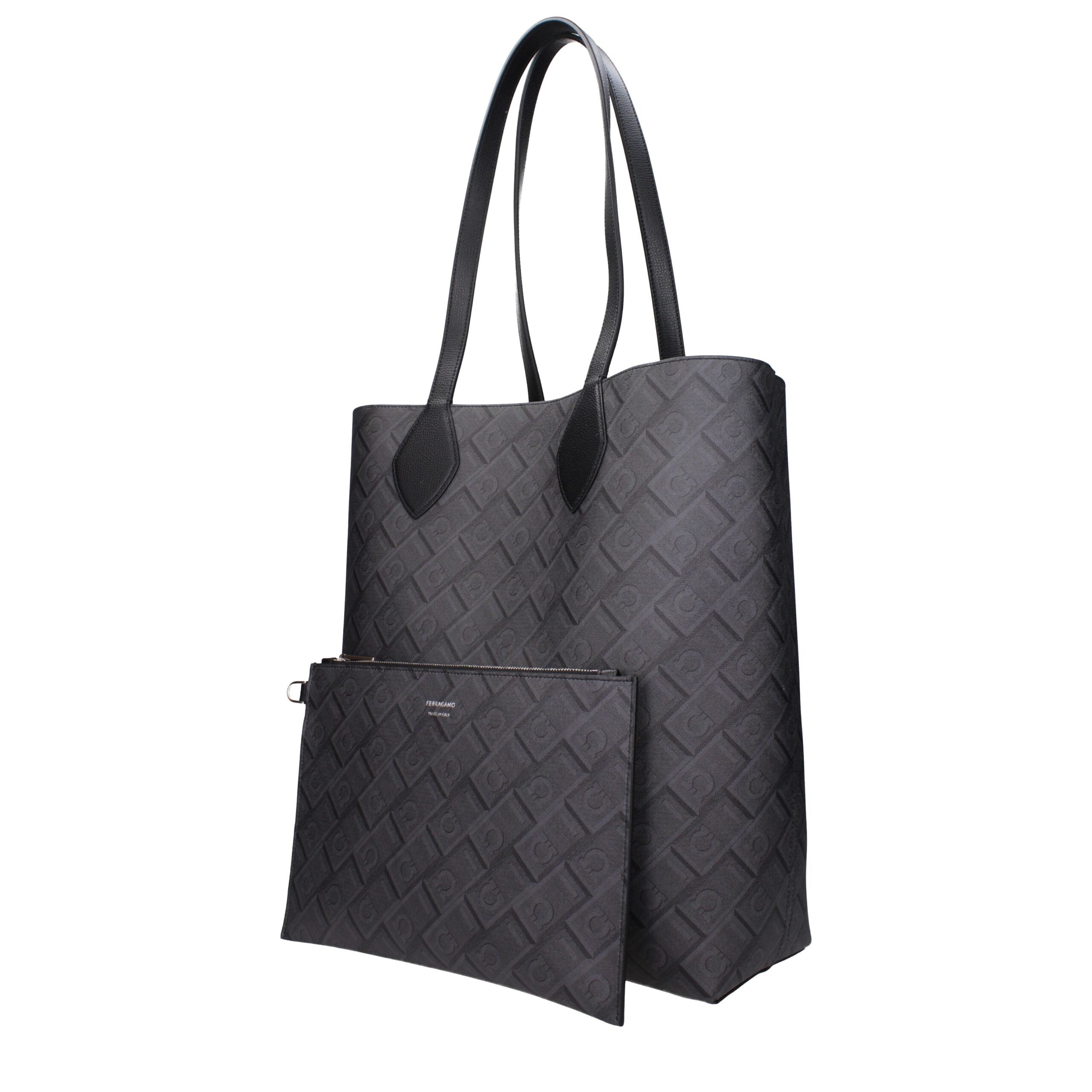 Ferragamo Leather shoulder bag in black — view 3