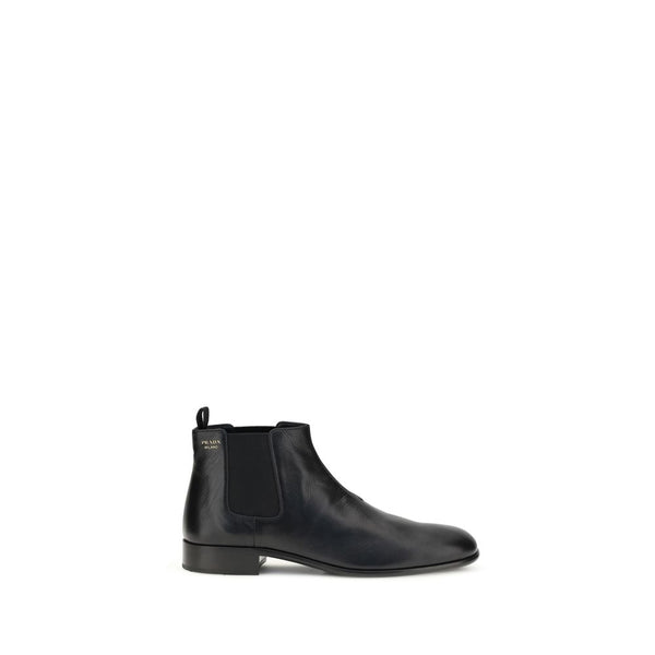 Prada 100% Goatskin ankle boot in black