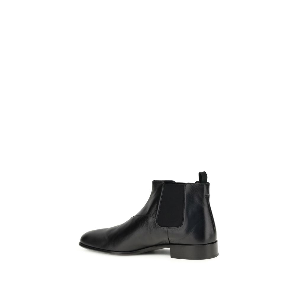Prada 100% Goatskin ankle boot in black — view 3