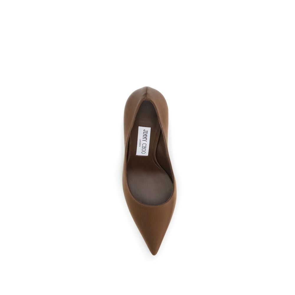 Jimmy Choo 100% Silk pump in brown — view 4