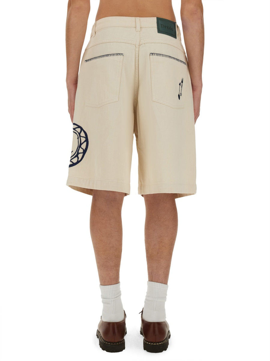 Cotton Bermuda Shorts Powder