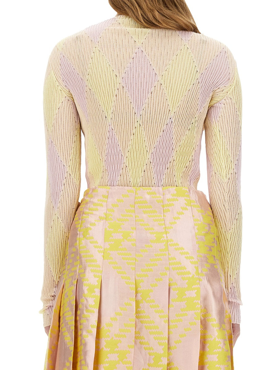 Shirt With Check Pattern Multicolour Cotton Jumpers