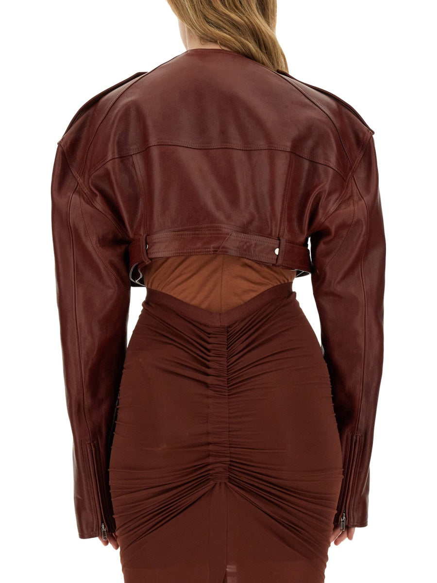 Leather Jacket Bordeaux Lamb