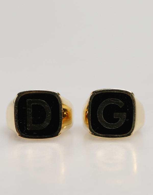 Dolce & Gabbana 10% Enamel 90% Real Brass cufflinks in gold