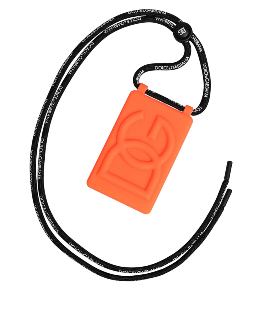 Dolce & Gabbana 100% Rubber badge holder in orange