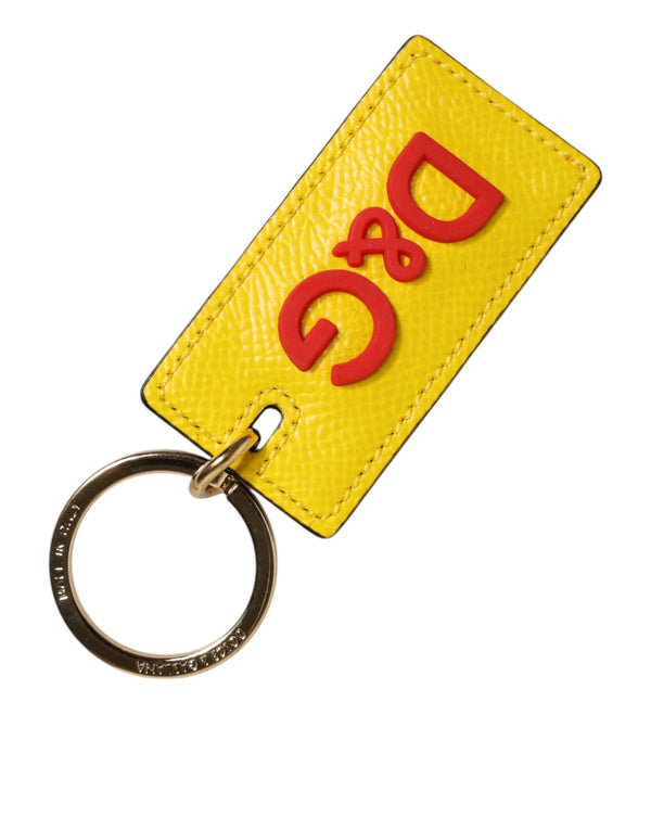 Dolce & Gabbana 100% Calf Leather key case in yellow