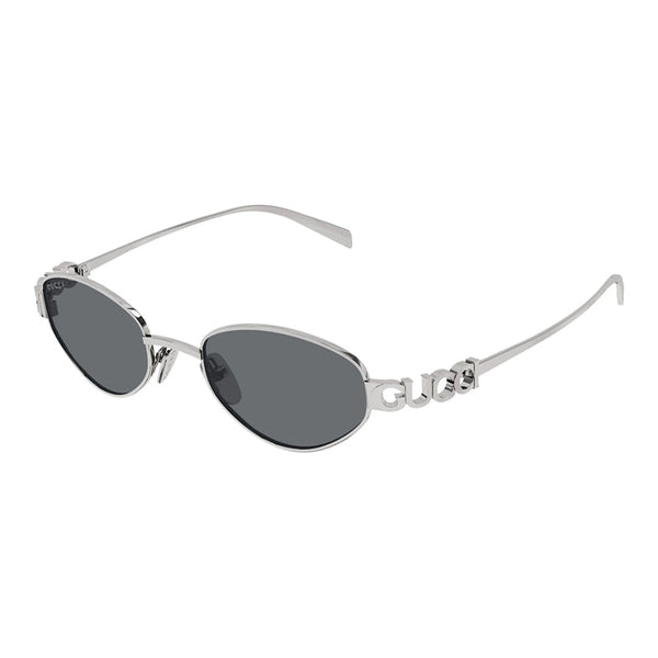 Gucci Sunglasses Cat Eye Full Rim, Light Ruthenium Frame And Grey Lens Gg1935s001 One Color