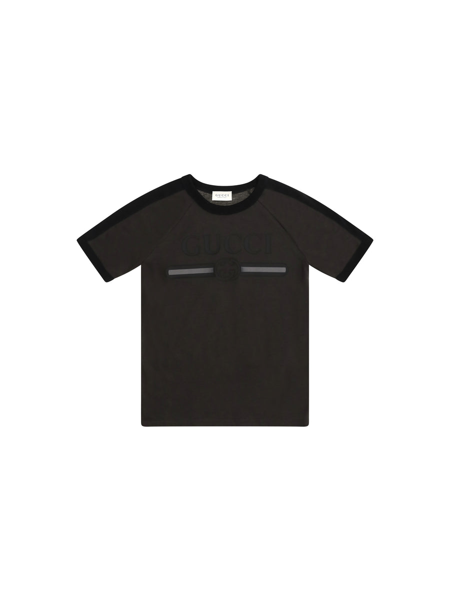 Logo T-Shirt For Boy Dusty Dark Grey/mc Cotton T-shirts