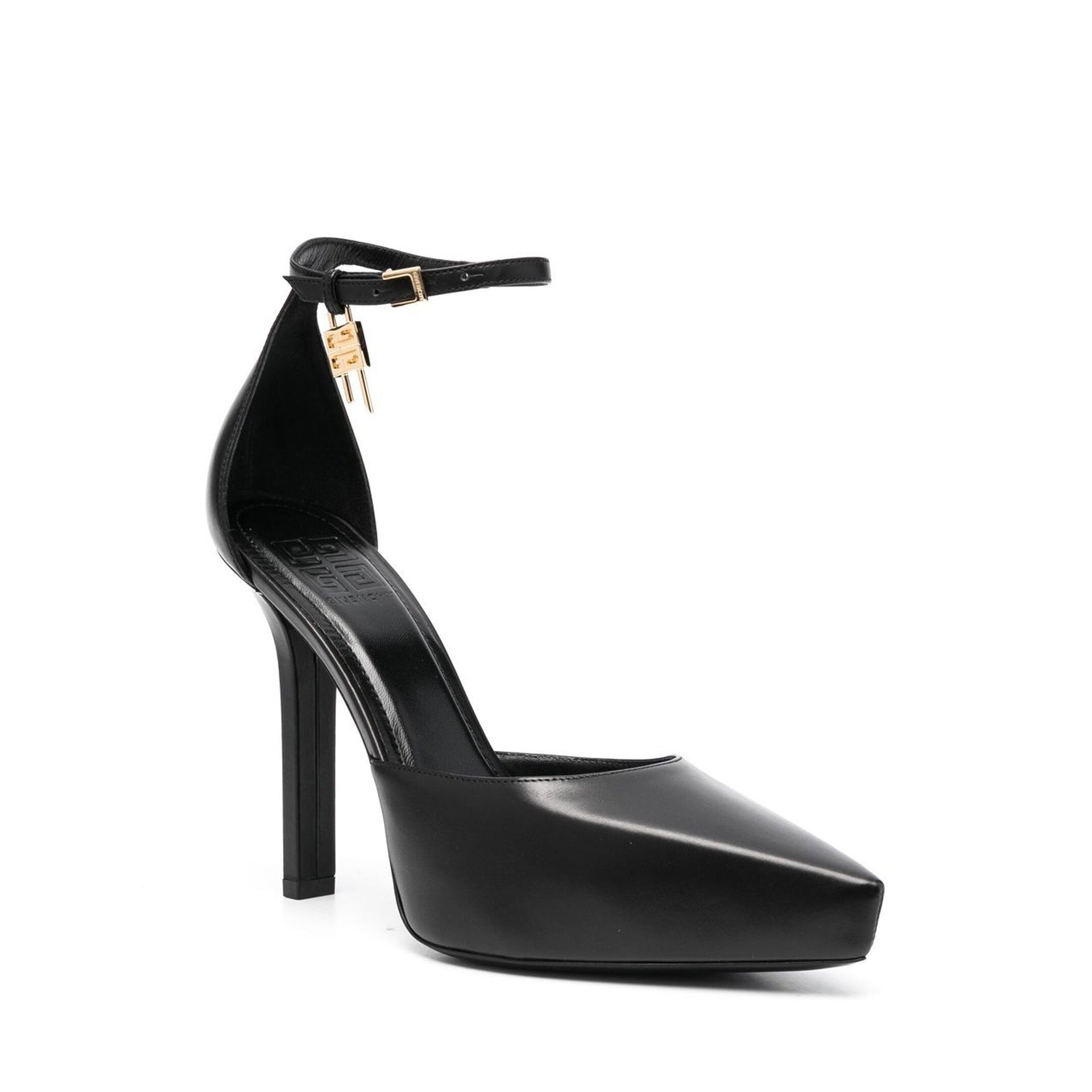 G-Lock Pumps Black Calf Leather