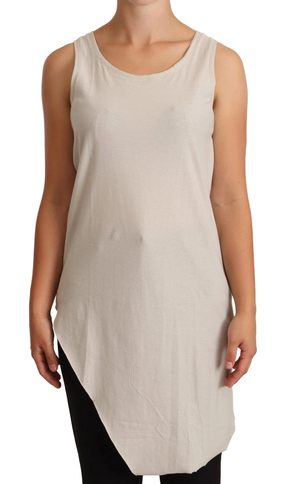 Max Mara 100% Cotton tank top in gray