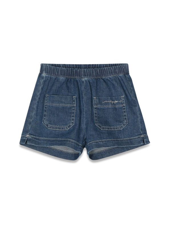 Shorts Cotton-Blend Baby Blue Cotton Elastane