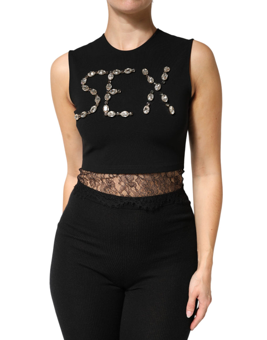 Dolce & Gabbana 05% Cotton tank top in black