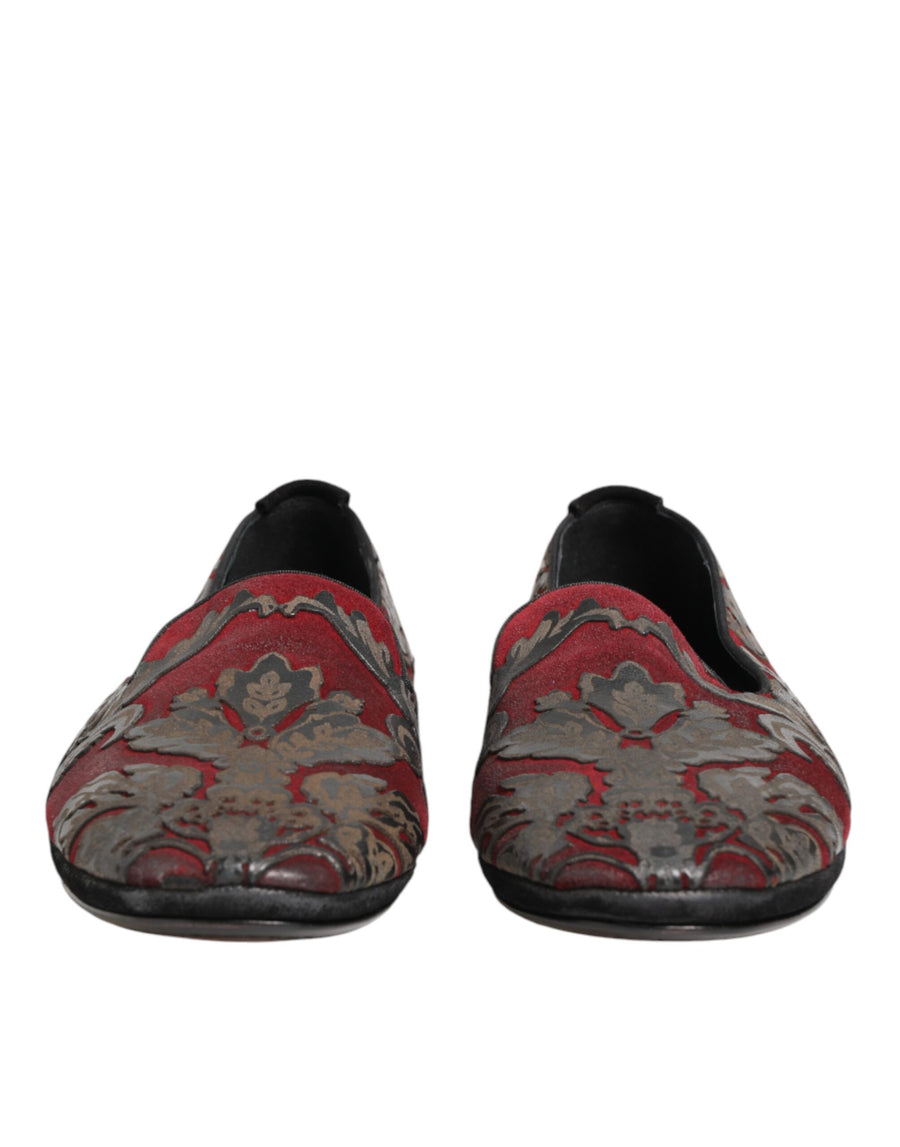 Dolce & Gabbana 04% Cotton loafer in burgundy