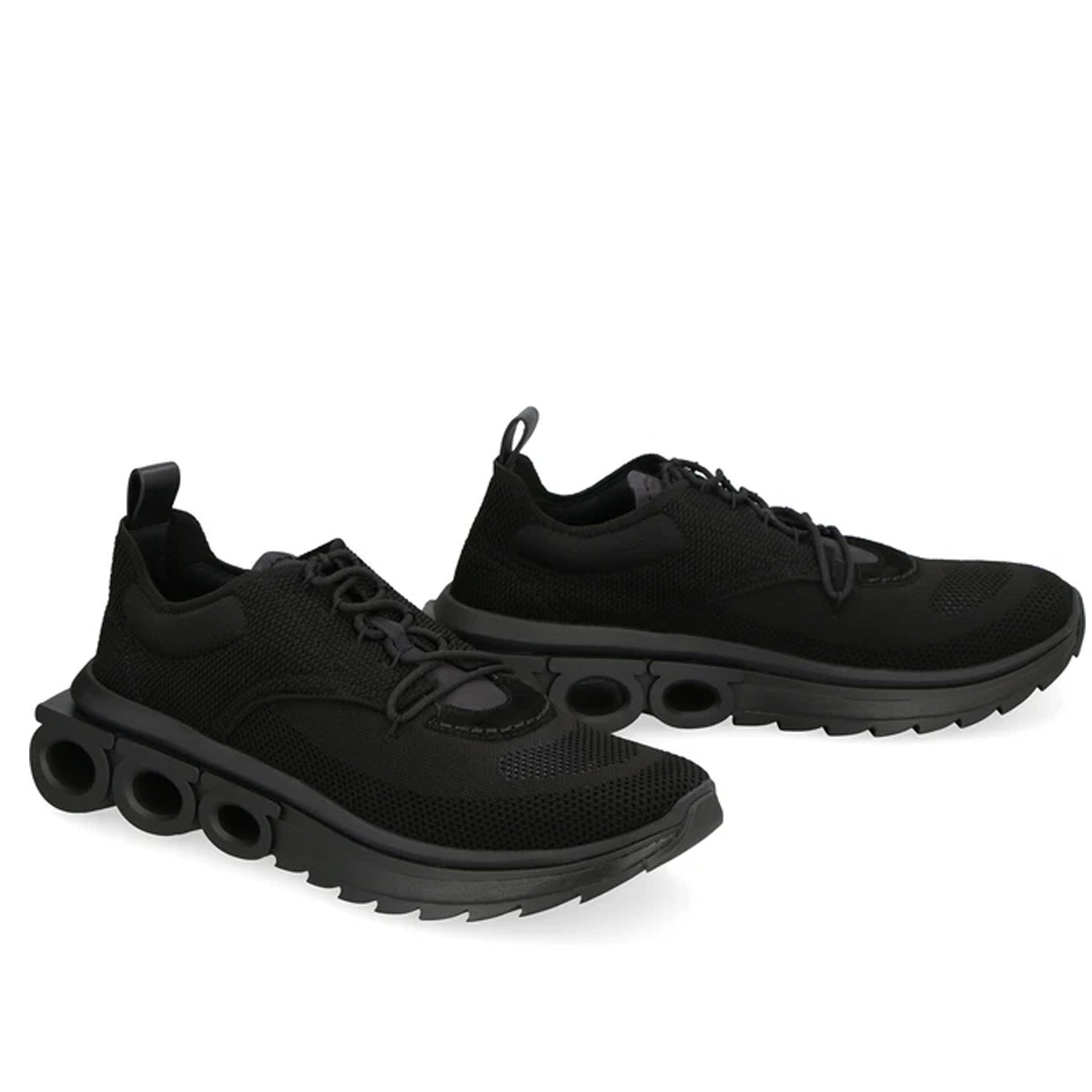 Salvatore Ferragamo Gancini Sneakers Black Fabric