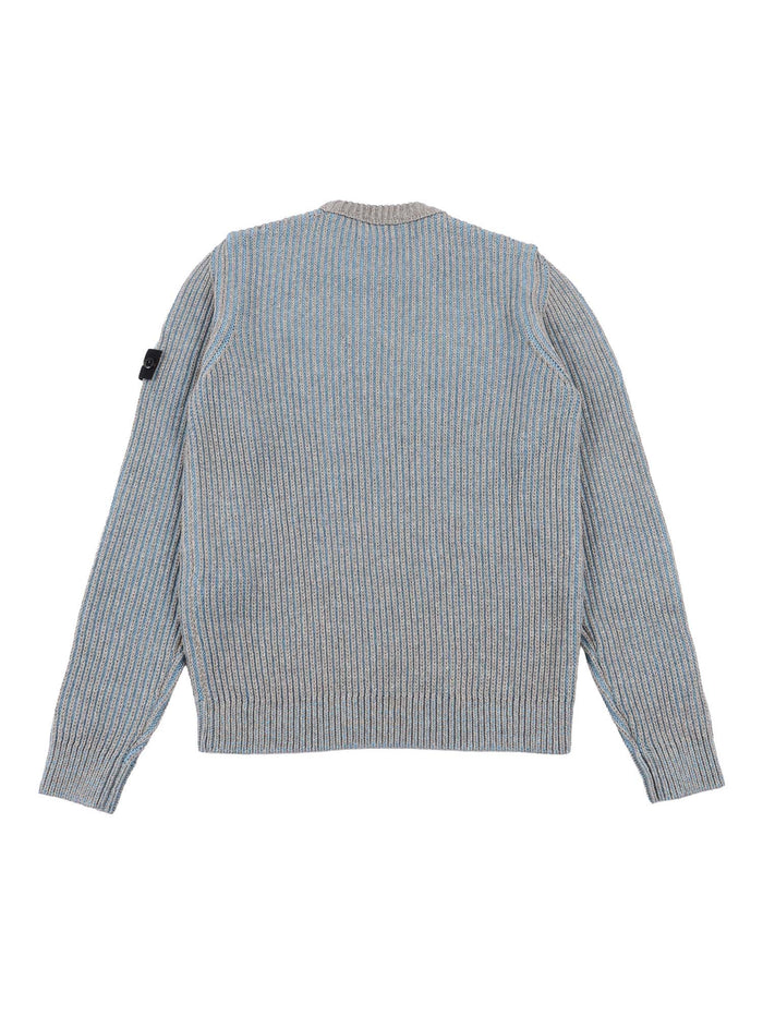 REVERSIBLE SWEATER Grey Cotton Crewneck