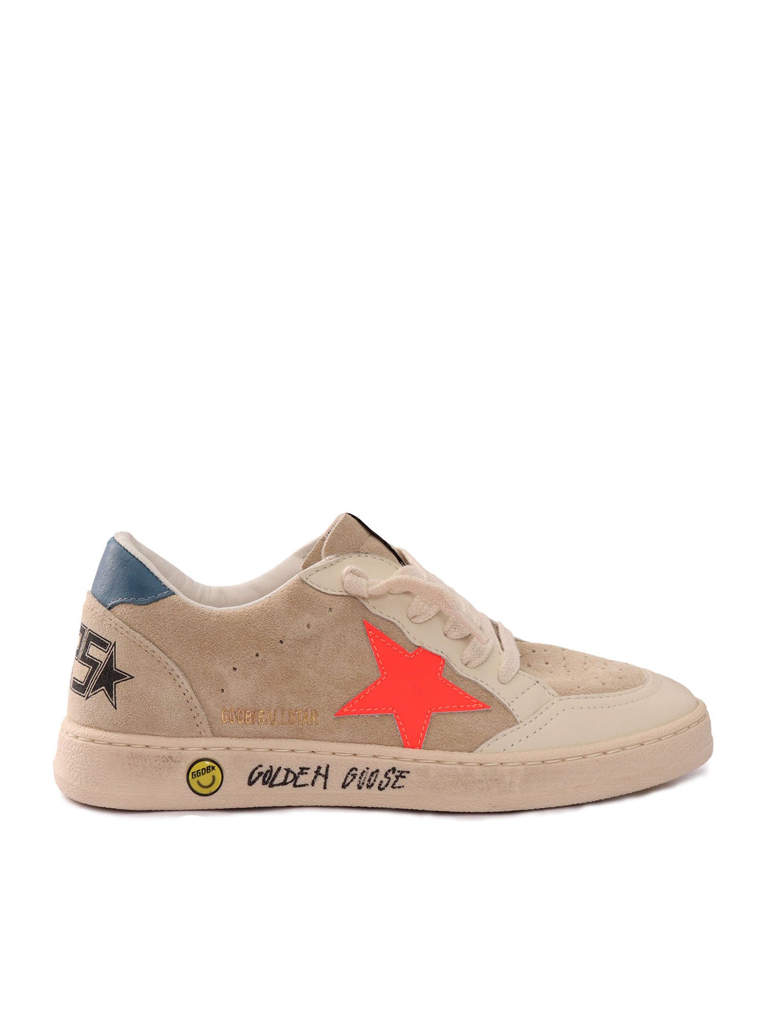 BALL STAR NEW SUEDE UPPER WITH ORNAMENTAL STICHING AND SPUR LEATHER TOE NAPPA HEEL S Beige Kid Sneaker
