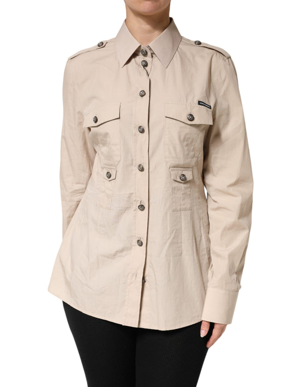 Dolce & Gabbana 100% Cotton shirt in beige