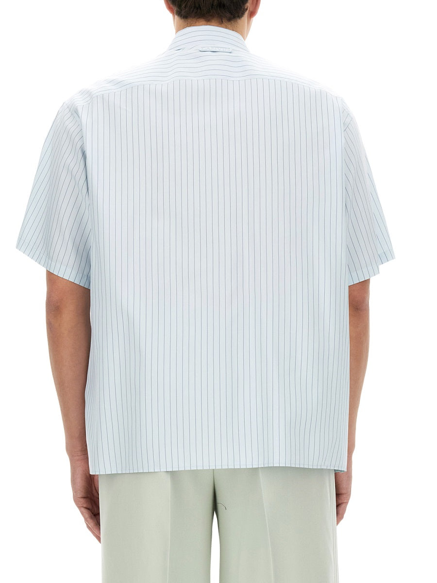 Striped Shirt Azure Viscose