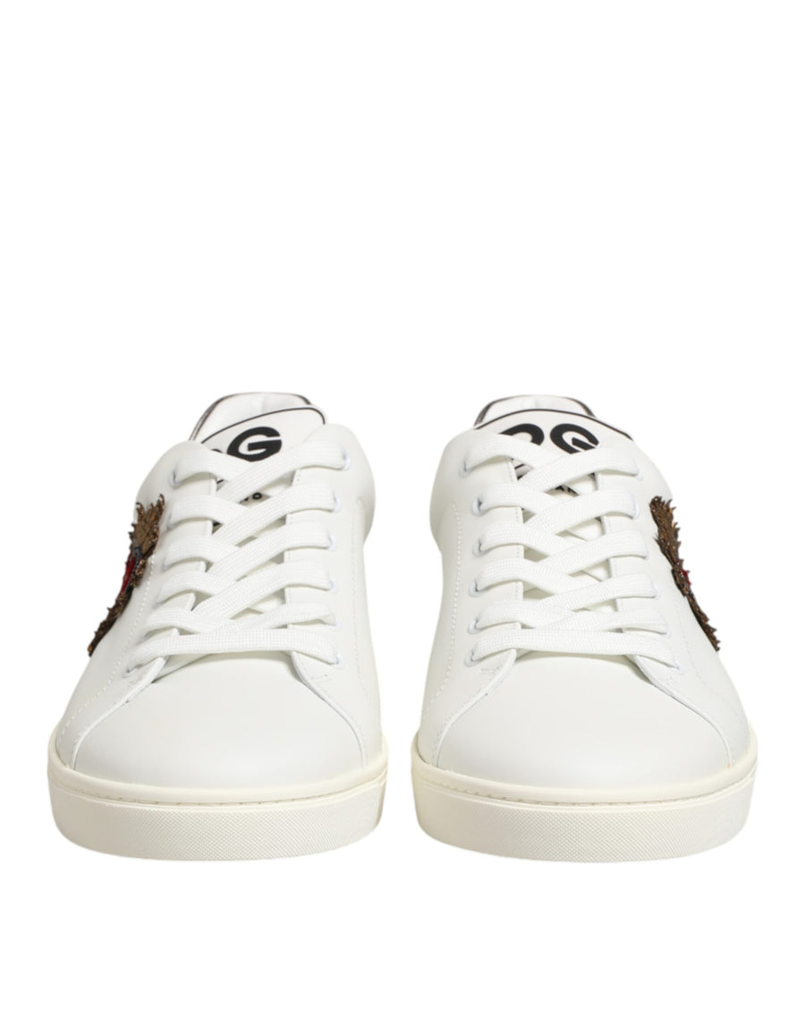 Dolce & Gabbana 100% calf leather upper; 15% lamb + 85% calf lining; rubber outer sole sneaker in white