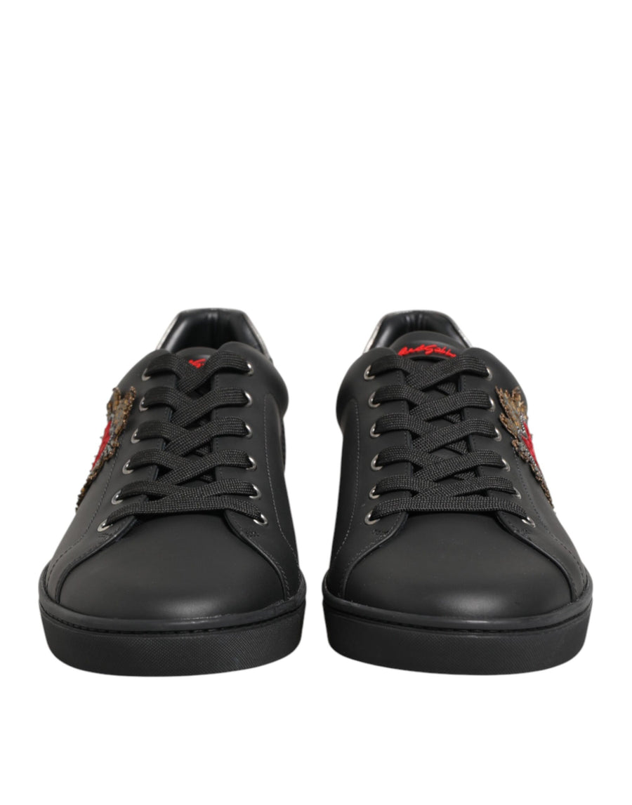 Dolce & Gabbana 100% Calf leather (upper); 10% Goat + 90% Calf (lining); Rubber (sole) sneaker in black