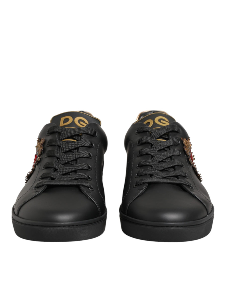 Dolce & Gabbana 100% calf leather upper sneaker in black