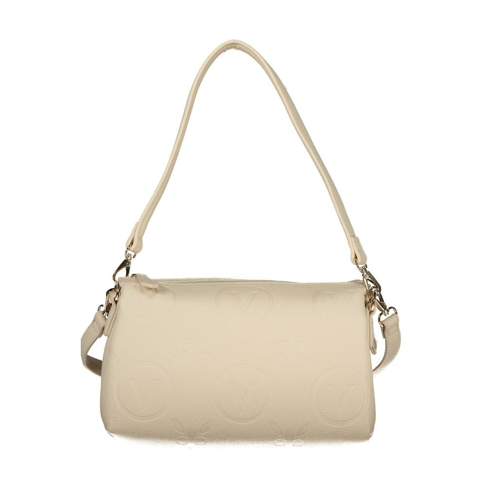 Beige Polyurethane Womens Bag