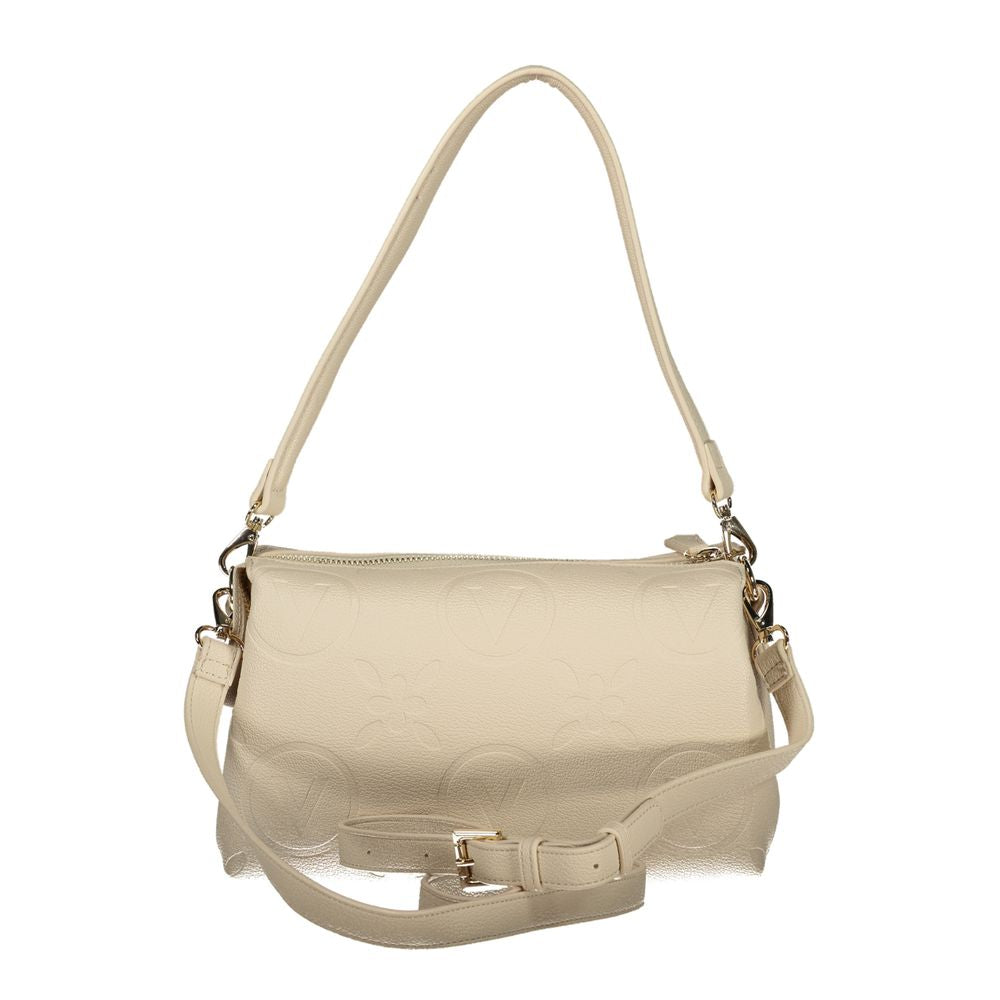 Beige Polyurethane Womens Bag