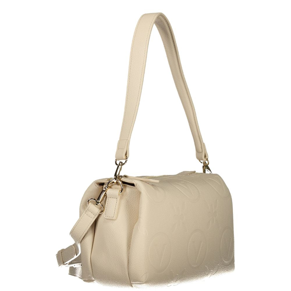 Beige Polyurethane Womens Bag