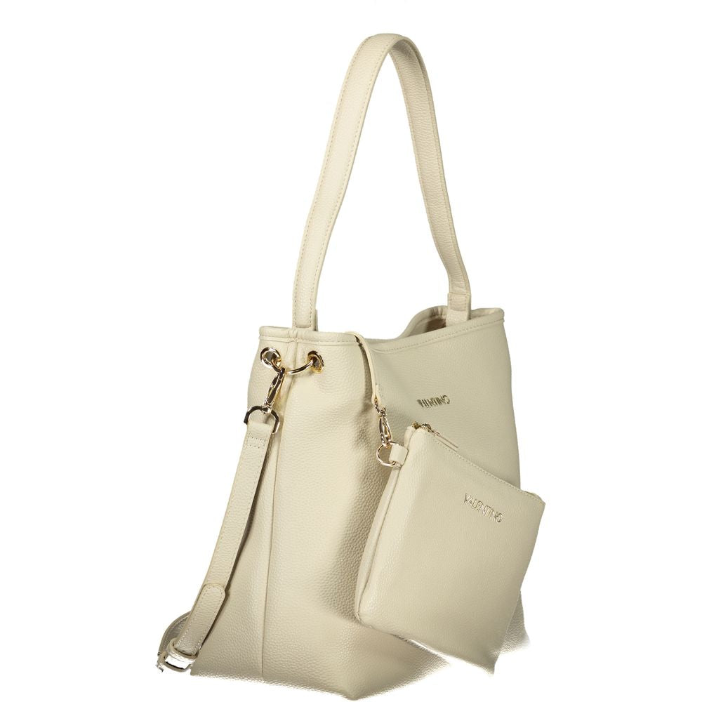 Beige Polyethylene Handbag Bag