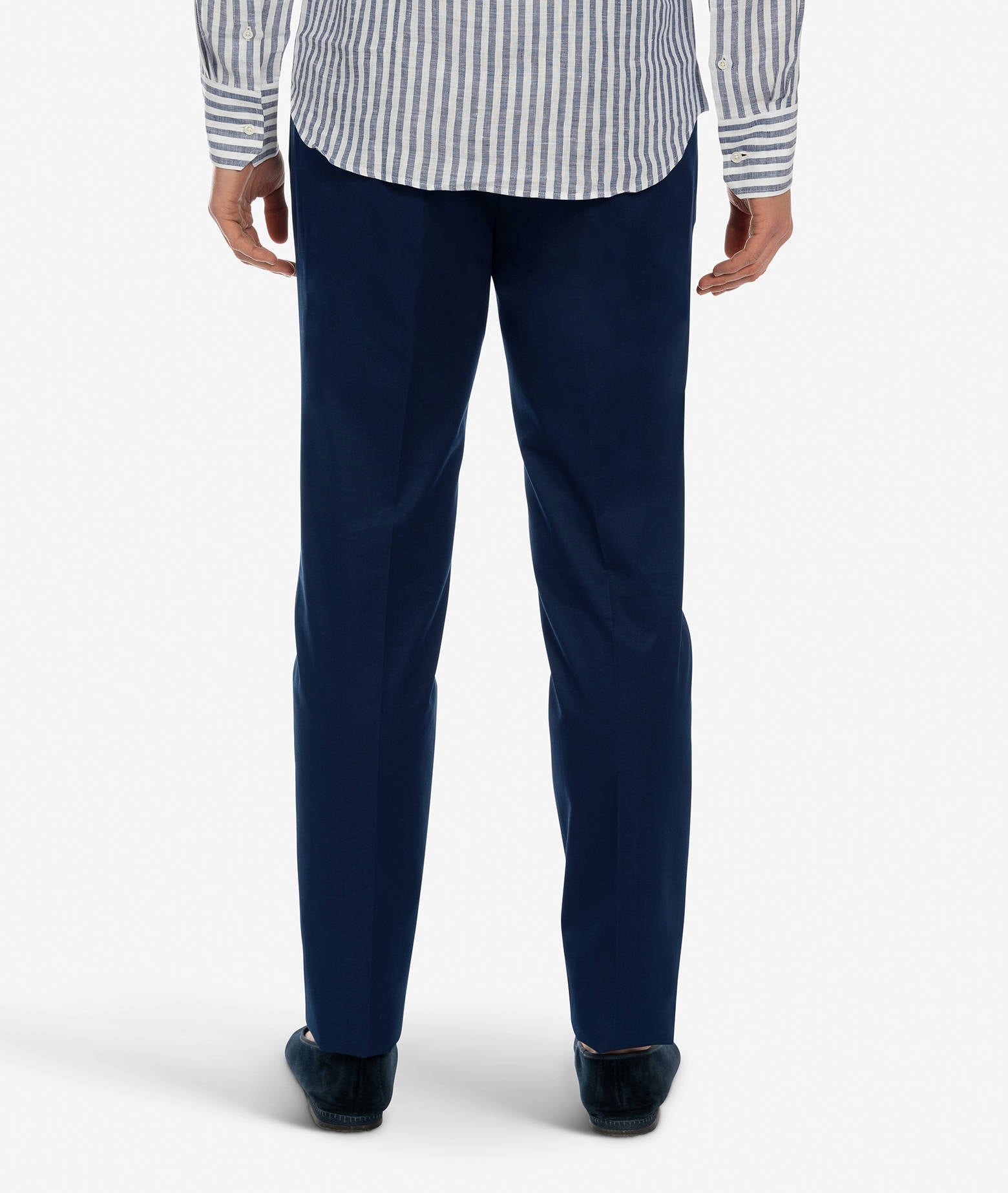 Cotton Chino Mykonos Beige Trousers No Pinces