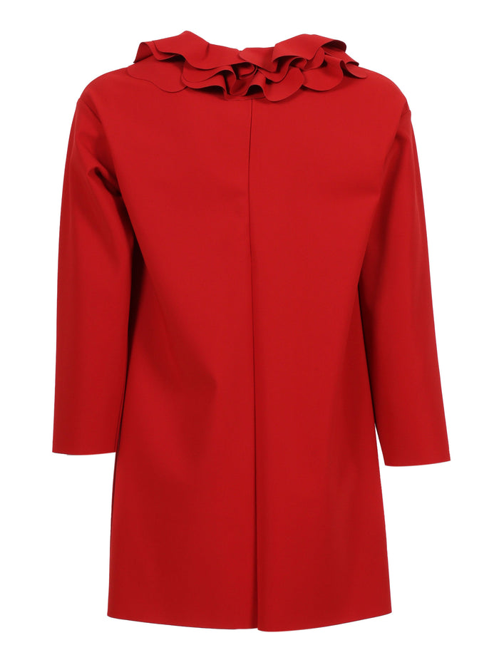LONG SLEEVED DRESS Red Polyamide Elastane