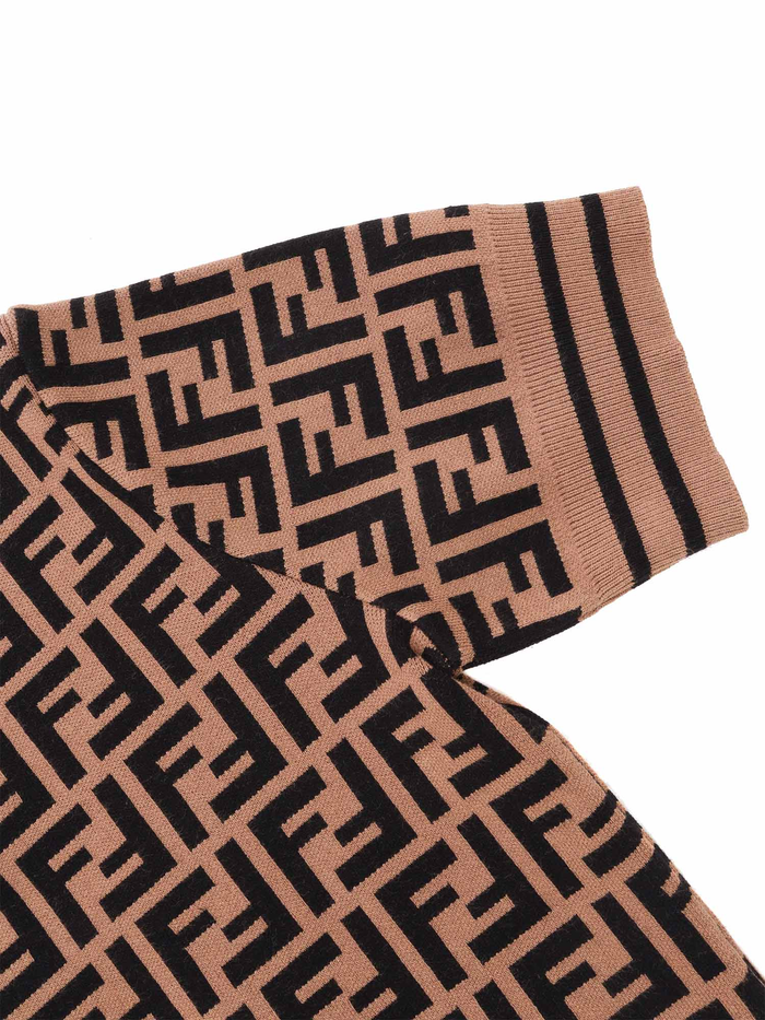 FF KNIT TOP Brown Viscose Polyester